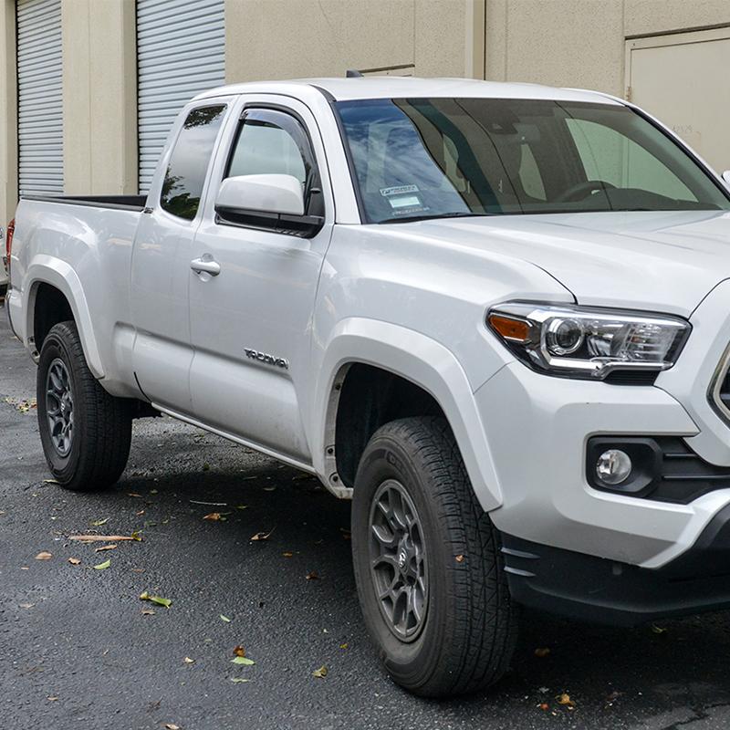 EOS 2016-Up Toyota Tacoma  Extended Cab Window Visors Wind Deflectors Rain Guards