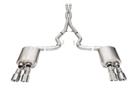 Corsa Performance Corsa Xtreme Valved Cat-Back Exhaust - Mustang GT S650 Active Exhaust Black PVD 21259BLK for S650 Mustang