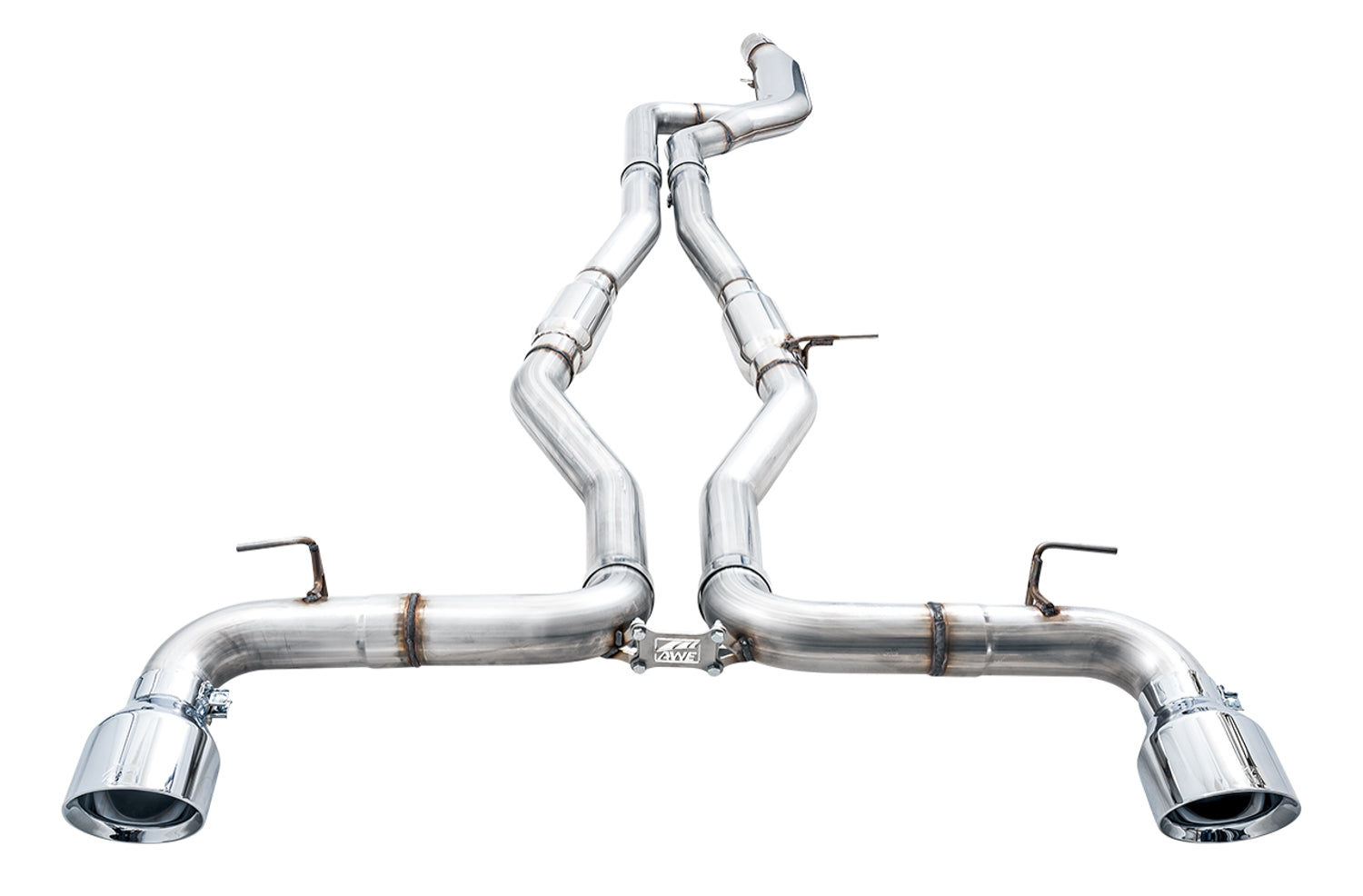 AWE 2020+ Toyota GR Supra A90 Track Edition Resonated Cat-Back Exhaust - Chrome Silver Tips