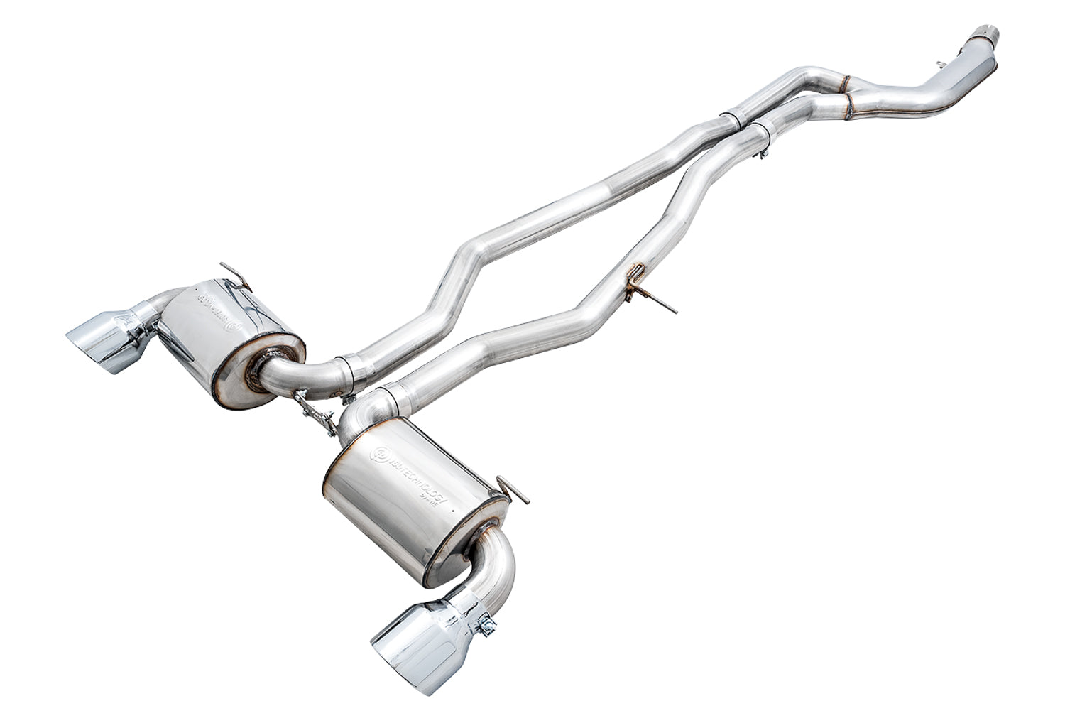 AWE 2020+ Toyota GR Supra A90 Touring Edition Non-Resonated Cat-Back Exhaust - Chrome Silver Tips