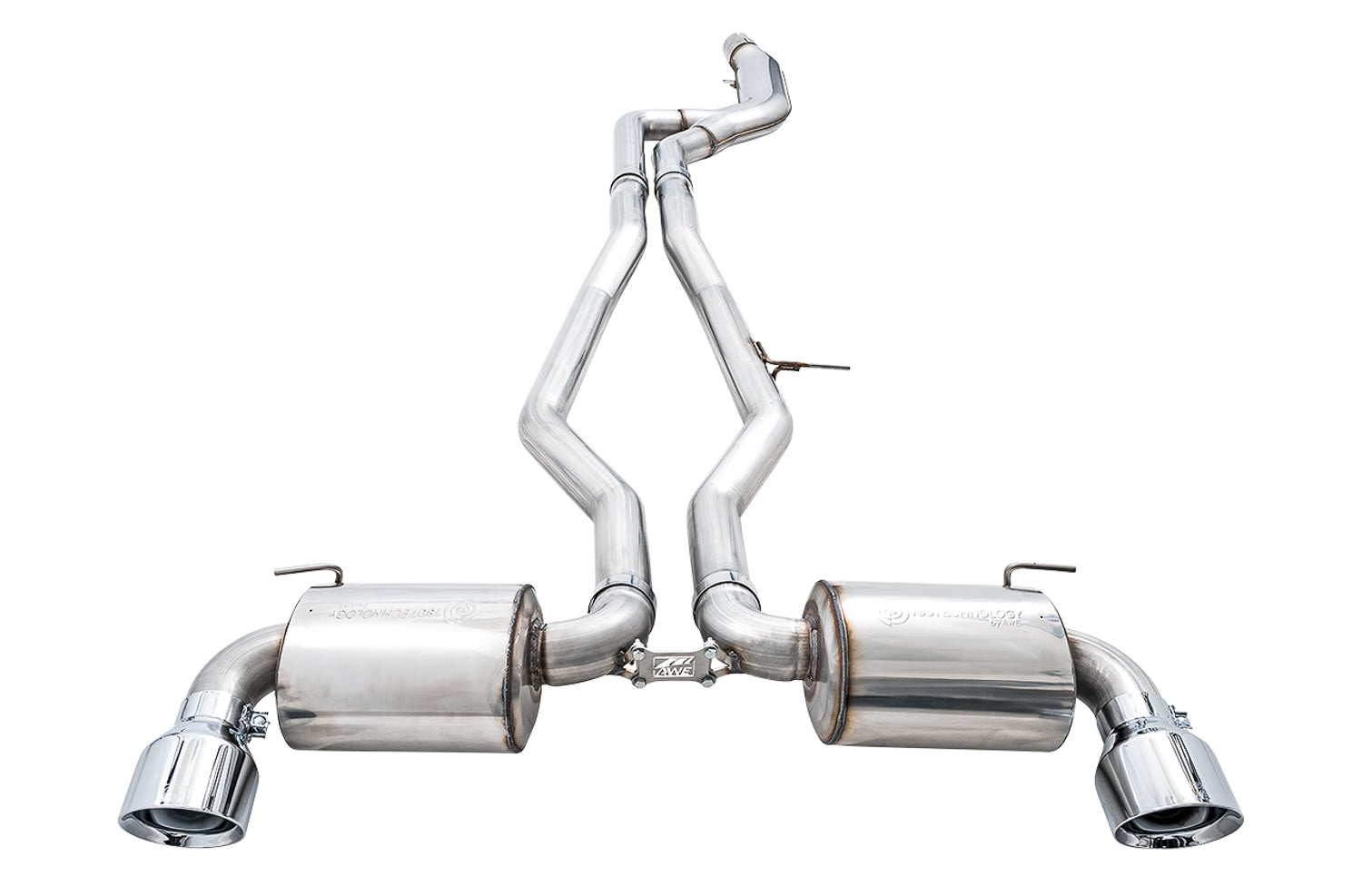 AWE 2020+ Toyota GR Supra A90 Touring Edition Non-Resonated Cat-Back Exhaust - Chrome Silver Tips
