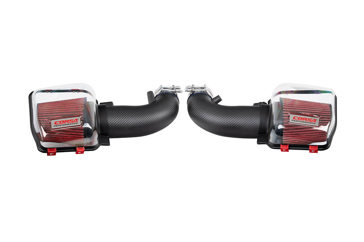 Corsa Carbon Fiber Cold Air Intake DryTech - 2024-2026 Mustang GT S650 5.0L Coyote 44013DMT