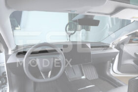 EOS 2024-Up Tesla Model 3, 2025-Up Model Y Carbon Fiber Interior Front Dashboard Cover - image 3