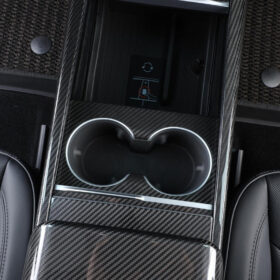 EOS 2024-Up Tesla Model 3, 2025-Up Model Y Carbon Fiber Interior Water Cup Frame - image 1