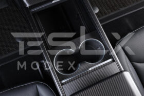 EOS 2024-Up Tesla Model 3, 2025-Up Model Y Carbon Fiber Interior Water Cup Frame - image 4
