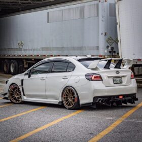 Extreme Online Store EOS Subaru WRX STi Window Visors Wind Deflectors Rain Guards - Image 5