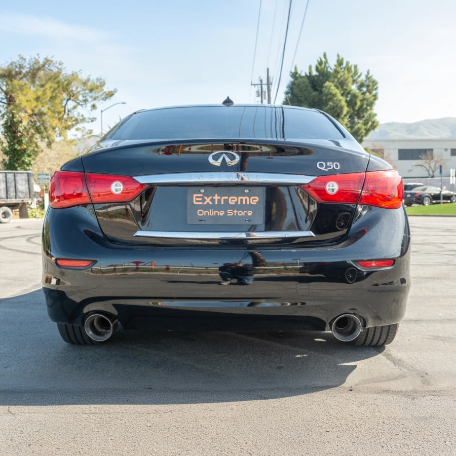 Extreme Online Store EOS Infiniti Q50 Muffler Delete Axle Back 4.5″ Dual Tips Exhaust - Image 2