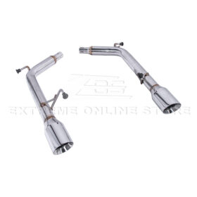 EOS 2007-2014 Infiniti G35 G37 Sedan Muffler Delete Axle Back Dual Burnt Tips Exhaust - Image 1