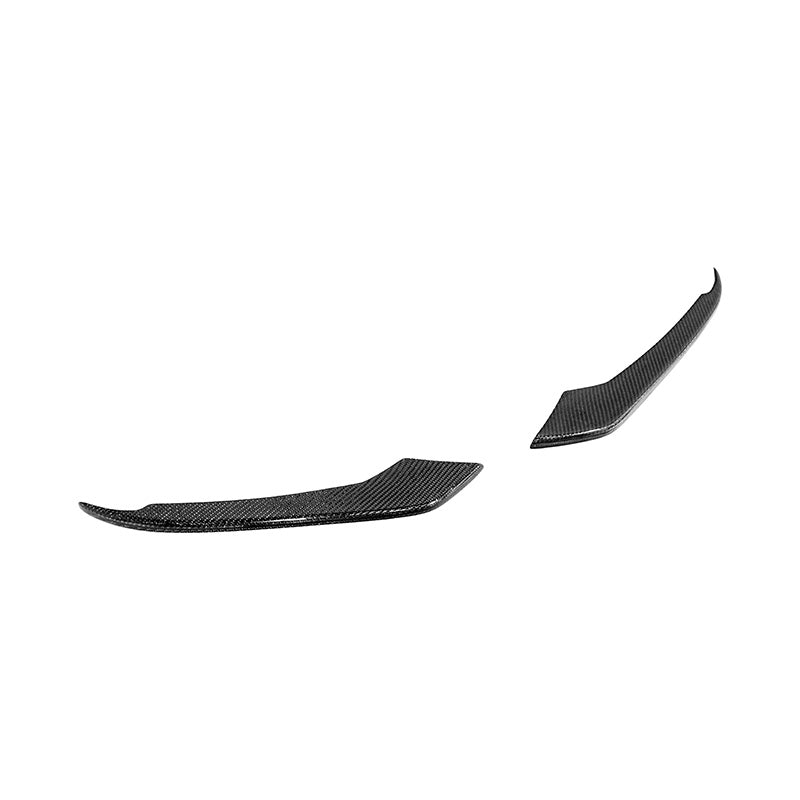 FFP 2015-17 Ford Mustang DRY CARBON FIBER Front Bumper Fog Light Eyebrow Trim Pair - Image 1