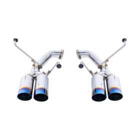 Extreme Online Store Subaru WRX Boso Muffler Delete Quad Burnt Tips Axle Back Exhaust - Image 12