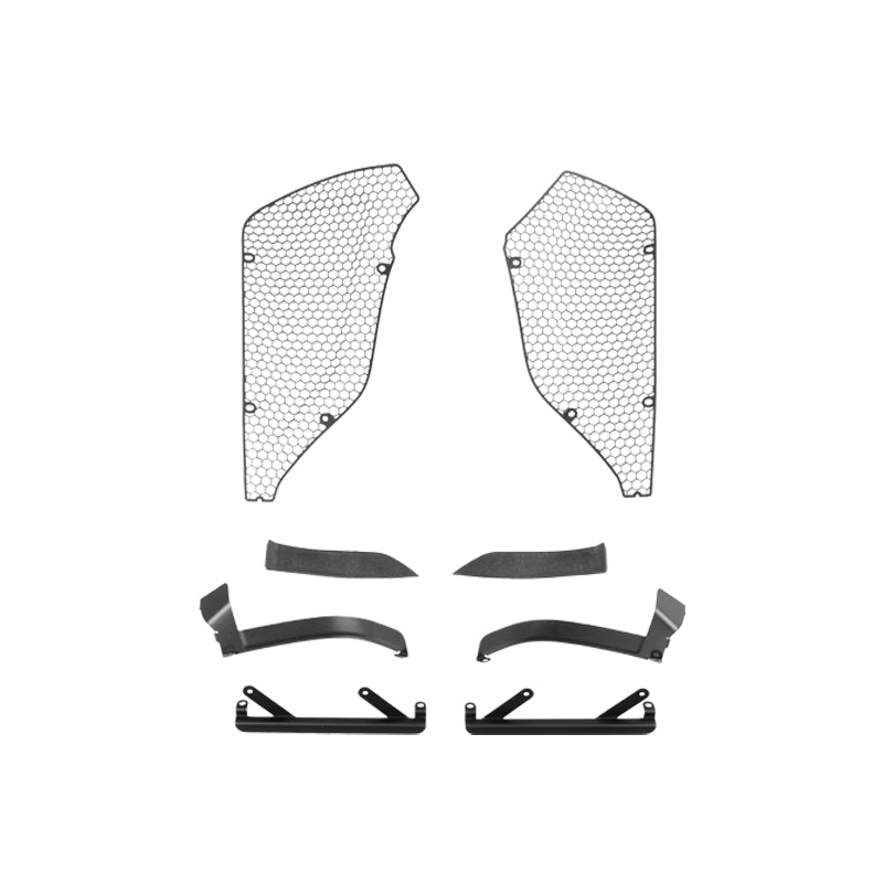 Extreme Online Store Corvette C8 Z06 Aluminum Black Rear Side Intake Mesh Grille Inserts for C8 Corvette - Image 2