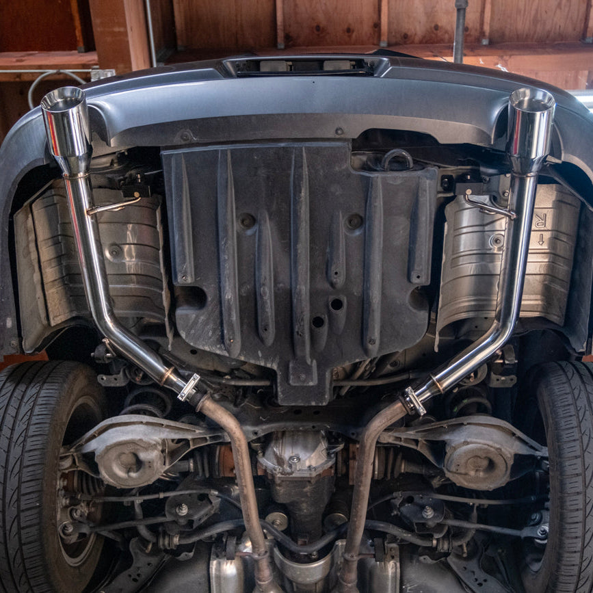 EOS 2007-2014 Infiniti G35 G37 Sedan Muffler Delete Axle Back Dual Burnt Tips Exhaust - Image 2