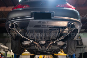 EOS 2007-2014 Infiniti G35 G37 Sedan Muffler Delete Axle Back Dual Burnt Tips Exhaust - Image 4