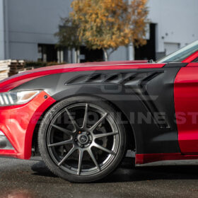 FFP 2015-17 Ford Mustang S550 GTD Style Primed Black Front Side Vented Fenders - Image 9