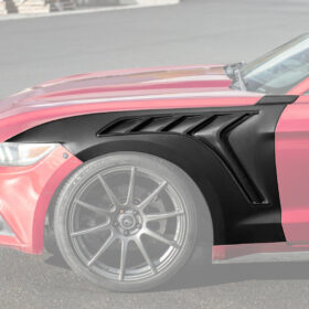 FFP 2015-17 Ford Mustang S550 GTD Style Primed Black Front Side Vented Fenders - Image 3
