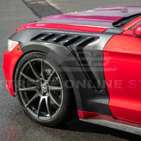 FFP 2015-17 Ford Mustang S550 GTD Style Primed Black Front Side Vented Fenders - Image 10