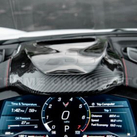 EOS Corvette C8 DRY CARBOn FIBER Upper Dashboard Instrument Panel Cover - image 13