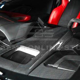 EOS Corvette C8 DRY CARBON FIBER Upper Dash Instrument Panel Cover Kit - Image 4