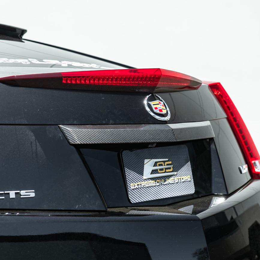 EOS 2009-15 CTS-V Coupe DRY CARBON FIBER Rear Deck Lid Applique Trunk Insert - Image 2