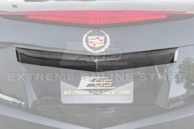 EOS 2009-15 CTS-V Coupe DRY CARBON FIBER Rear Deck Lid Applique Trunk Insert - Image 7
