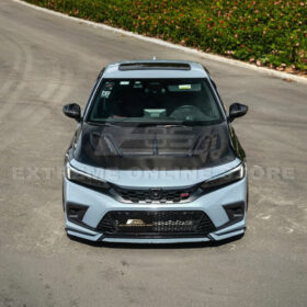 EOS 2022-Up Honda Civic JDM Varis Style CARBON FIBER Front Vented Hood w/ Fender - Image 5