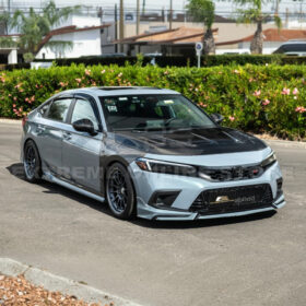 EOS 2022-Up Honda Civic JDM Varis Style CARBON FIBER Front Vented Hood w/ Fender - Image 6