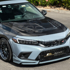 EOS 2022-Up Honda Civic JDM Varis Style Front Vented Bumper Hood - Image 9