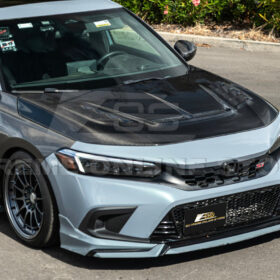 EOS 2022-Up Honda Civic JDM Varis Style CARBON FIBER Front Vented Hood w/ Fender - Image 7