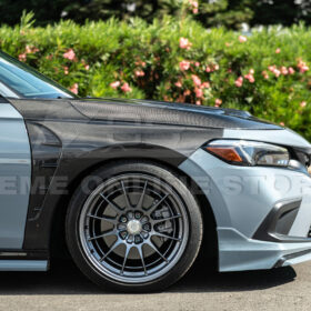 EOS 2022-Up Honda Civic JDM Varis Style CARBON FIBER Front Vented Hood w/ Fender - Image 8