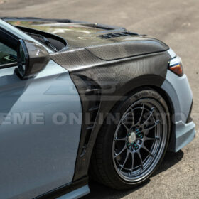 EOS 2022-Up Honda Civic JDM Varis Style CARBON FIBER Front Vented Hood w/ Fender - Image 10