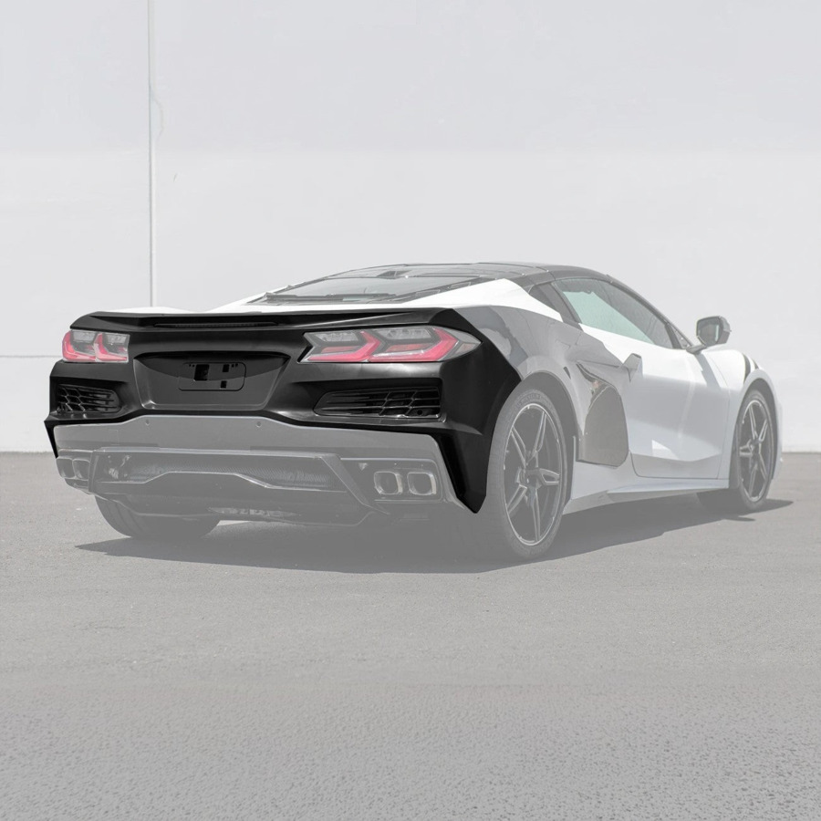 Extreme Online Store Corvette C8 Stingray Rear Bumper & Spoiler Kit [Z06 Conversion Package] - Image 3