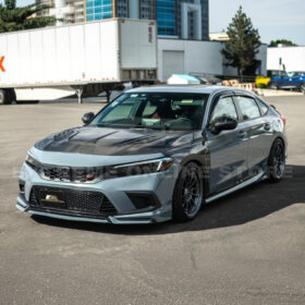 EOS 2022-Up Honda Civic JDM Varis Style Front Vented Bumper Hood - Image 4