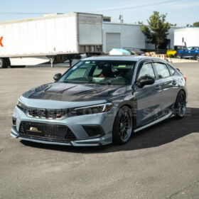 EOS 2022-Up Honda Civic JDM Varis Style CARBON FIBER Front Vented Hood w/ Fender - Image 3