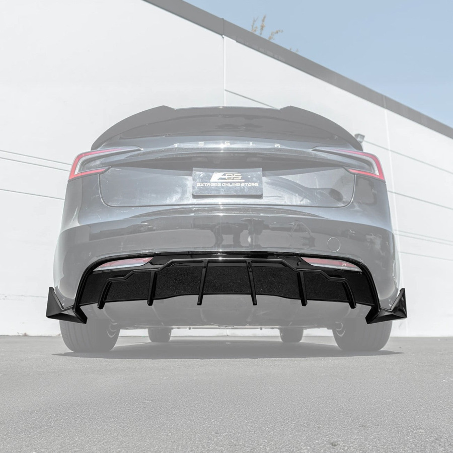 EOS 2024-Up Tesla Model 3 Track Style Rear Bumper Diffuser Lip - Image 2