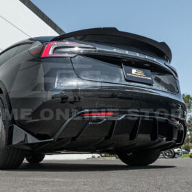 EOS 2024-Up Tesla Model 3 Track Style Rear Bumper Diffuser Lip - Image 9
