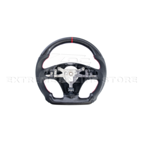 Extreme Online Store Corvette C6 CARBON FIBER Perforated Leather Red Stripe Steering Wheel for C6 Corvette - Image 3