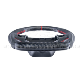 Extreme Online Store Corvette C6 CARBON FIBER Perforated Leather Red Stripe Steering Wheel for C6 Corvette - Image 16