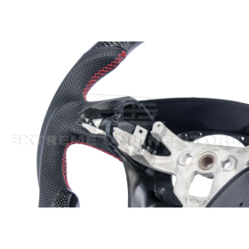 Extreme Online Store Corvette C6 CARBON FIBER Perforated Leather Red Stripe Steering Wheel for C6 Corvette - Image 19