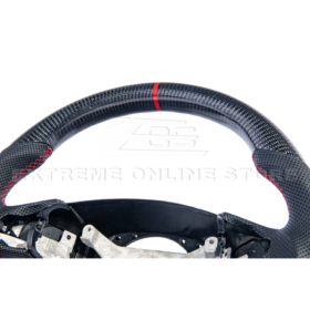 Extreme Online Store Corvette C6 CARBON FIBER Perforated Leather Red Stripe Steering Wheel for C6 Corvette - Image 20