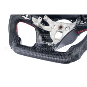 Extreme Online Store Corvette C6 CARBON FIBER Perforated Leather Red Stripe Steering Wheel for C6 Corvette - Image 21