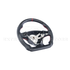 Extreme Online Store Corvette C6 CARBON FIBER Perforated Leather Red Stripe Steering Wheel for C6 Corvette - Image 15