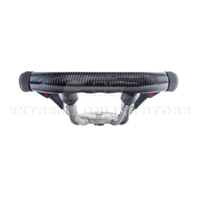 Extreme Online Store Corvette C5 Carbon Fiber Steering Wheel Black Perforated Leather Red Center Stripe - Image 7