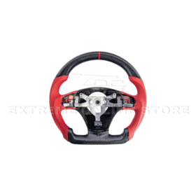 Extreme Online Store Corvette C6 CARBON FIBER Red Perforated Leather Stripe Steering Wheel for C6 Corvette - Image 5