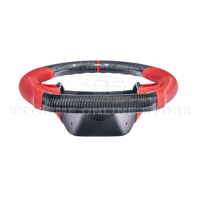 Extreme Online Store Corvette C6 CARBON FIBER Red Perforated Leather Stripe Steering Wheel for C6 Corvette - Image 8