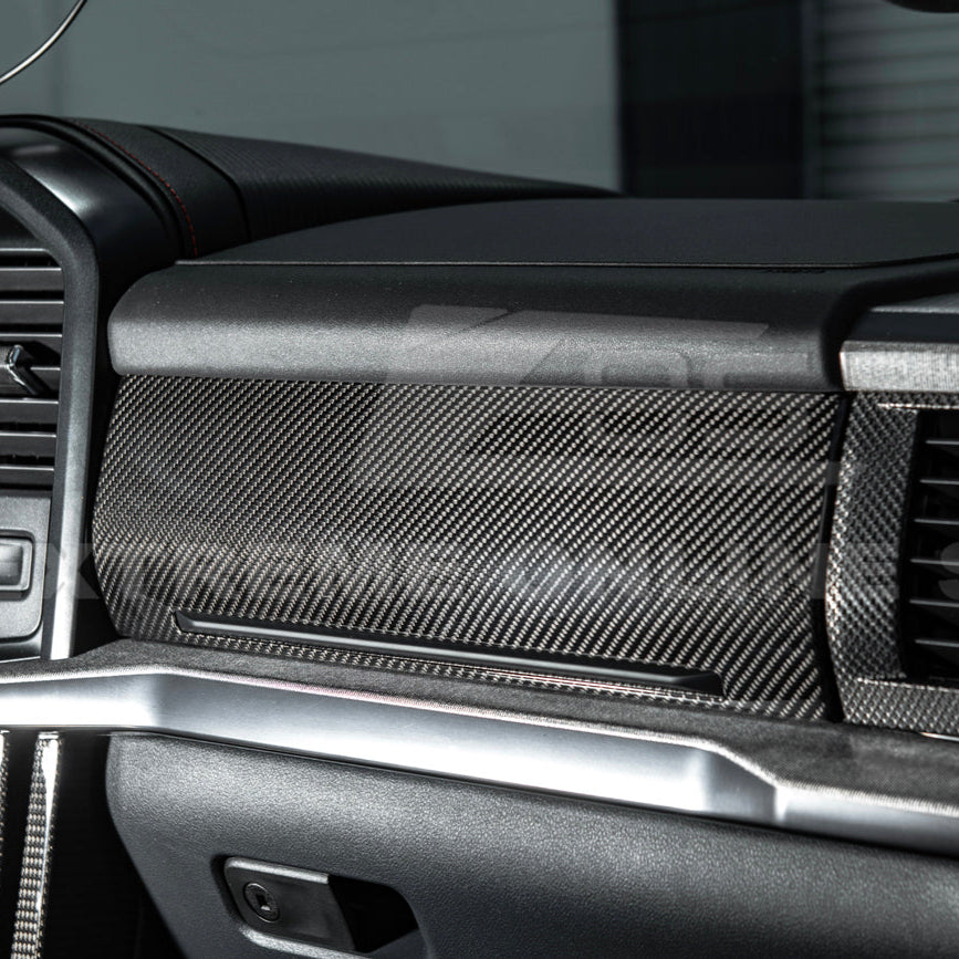 FFP 2021-Up Ford F-150 dry carbon fiber Passenger Side Storage Panel Cover - Image 3