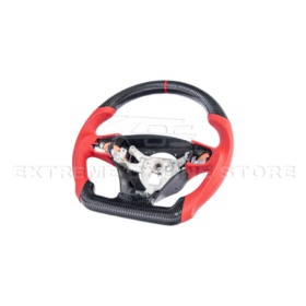 Extreme Online Store Corvette C6 CARBON FIBER Red Perforated Leather Stripe Steering Wheel for C6 Corvette - Image 13