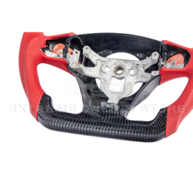 Extreme Online Store Corvette C6 CARBON FIBER Red Perforated Leather Stripe Steering Wheel for C6 Corvette - Image 7