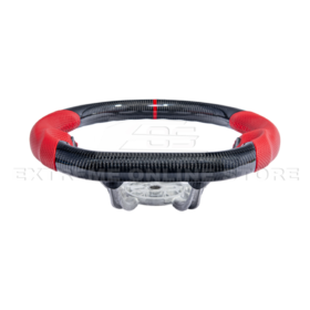 Extreme Online Store Corvette C5 CARBON FIBER Red Perforated Leather Stripe Steering Wheel - Image 5