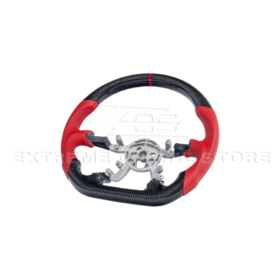 Extreme Online Store Corvette C5 CARBON FIBER Red Perforated Leather Stripe Steering Wheel - Image 3
