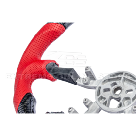 Extreme Online Store Corvette C5 CARBON FIBER Red Perforated Leather Stripe Steering Wheel - Image 8